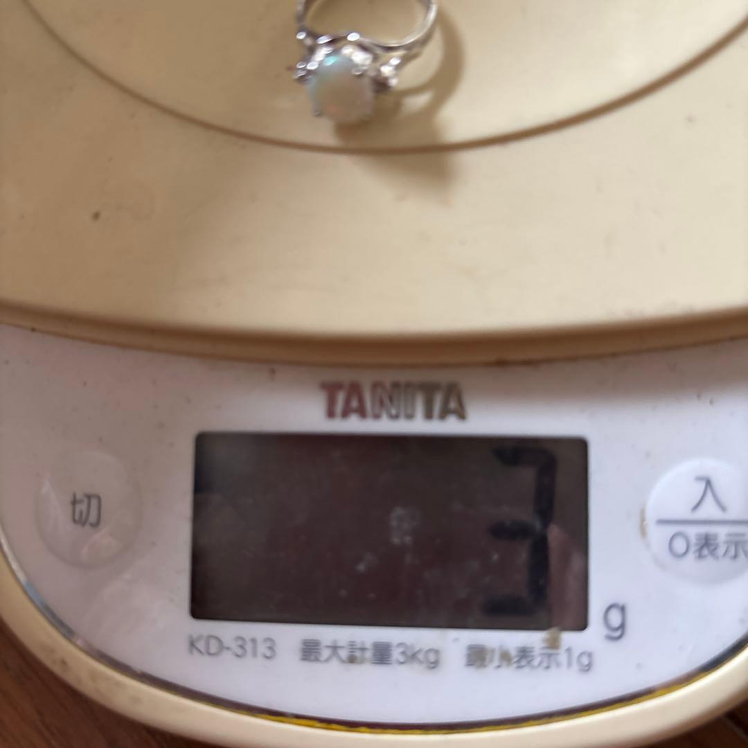 す*ん様 昭和レトロ　指輪　リングオパール　ダイヤモンド　プラチナ