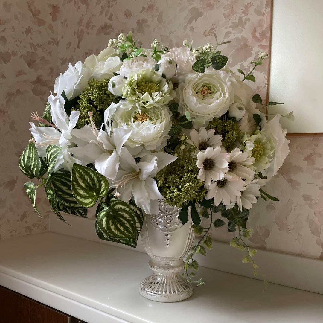 フラワーアレンジメント　造花　クレール