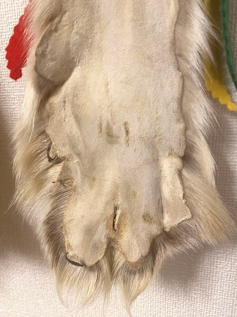 クリスマス　壁飾り　飾り　トナカイ　毛皮　ヴィンテージ　リアルファー