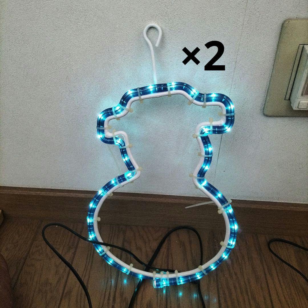 クリスマス　ファンシーモチーフ　スノーマン　2個セット