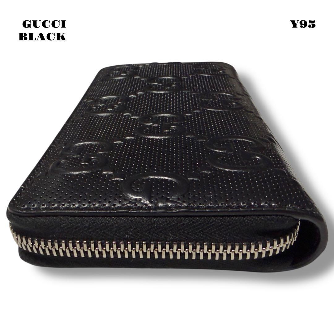 ★限定出品★ GUCCI グッチ ラウンド ジップ ウォレット 長財布 ブラック