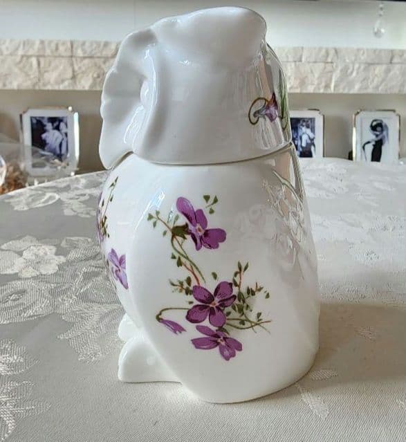 希少 ② 大 ハマースレイ バイオレット フクロウティーキャディー アンティーク