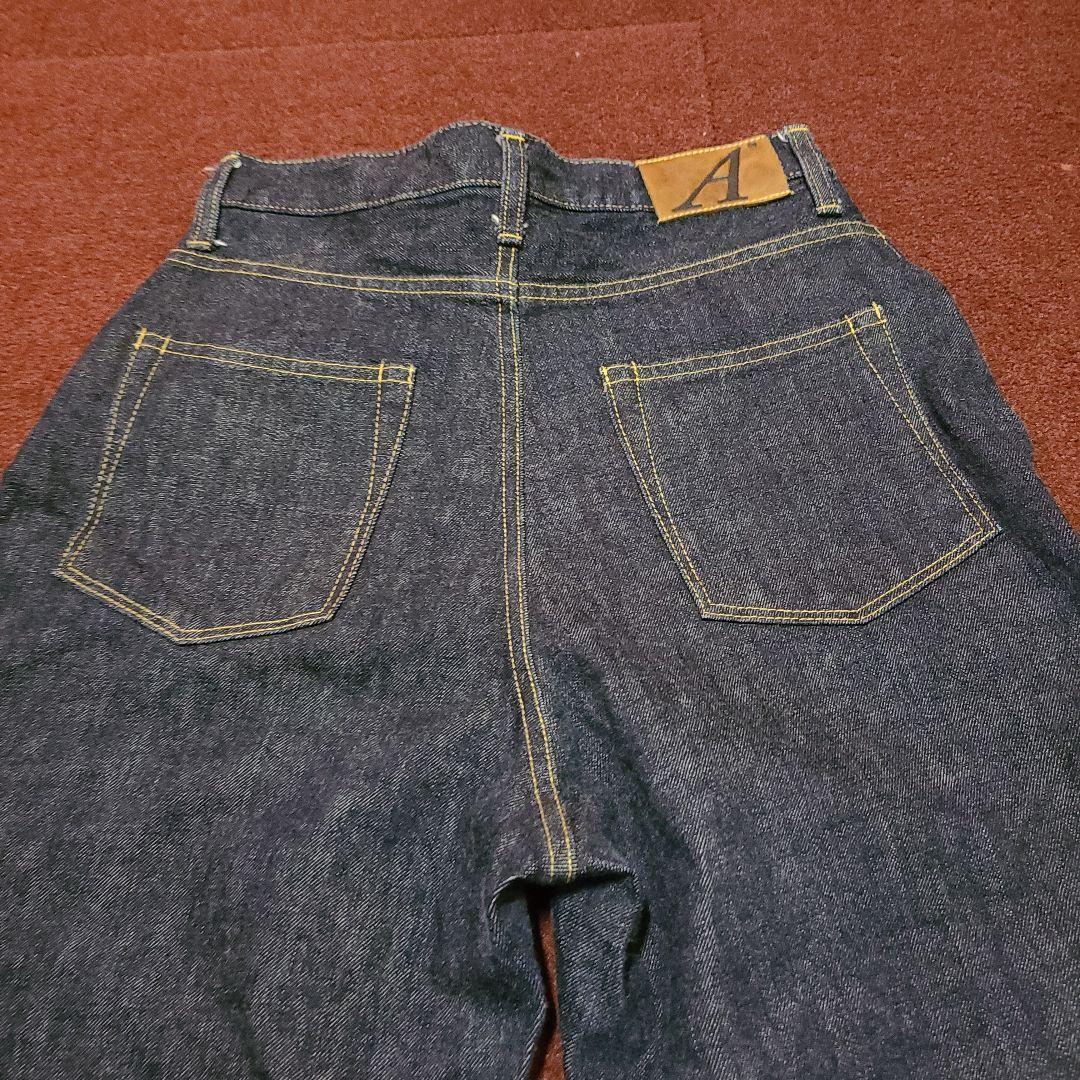 濃紺美品アナトミカジッパーフライセルビッジ隠しリベットw27