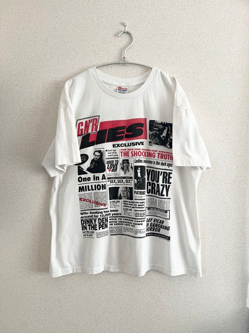 90s GUNS N ROSES GN’R Lies Tシャツ XL