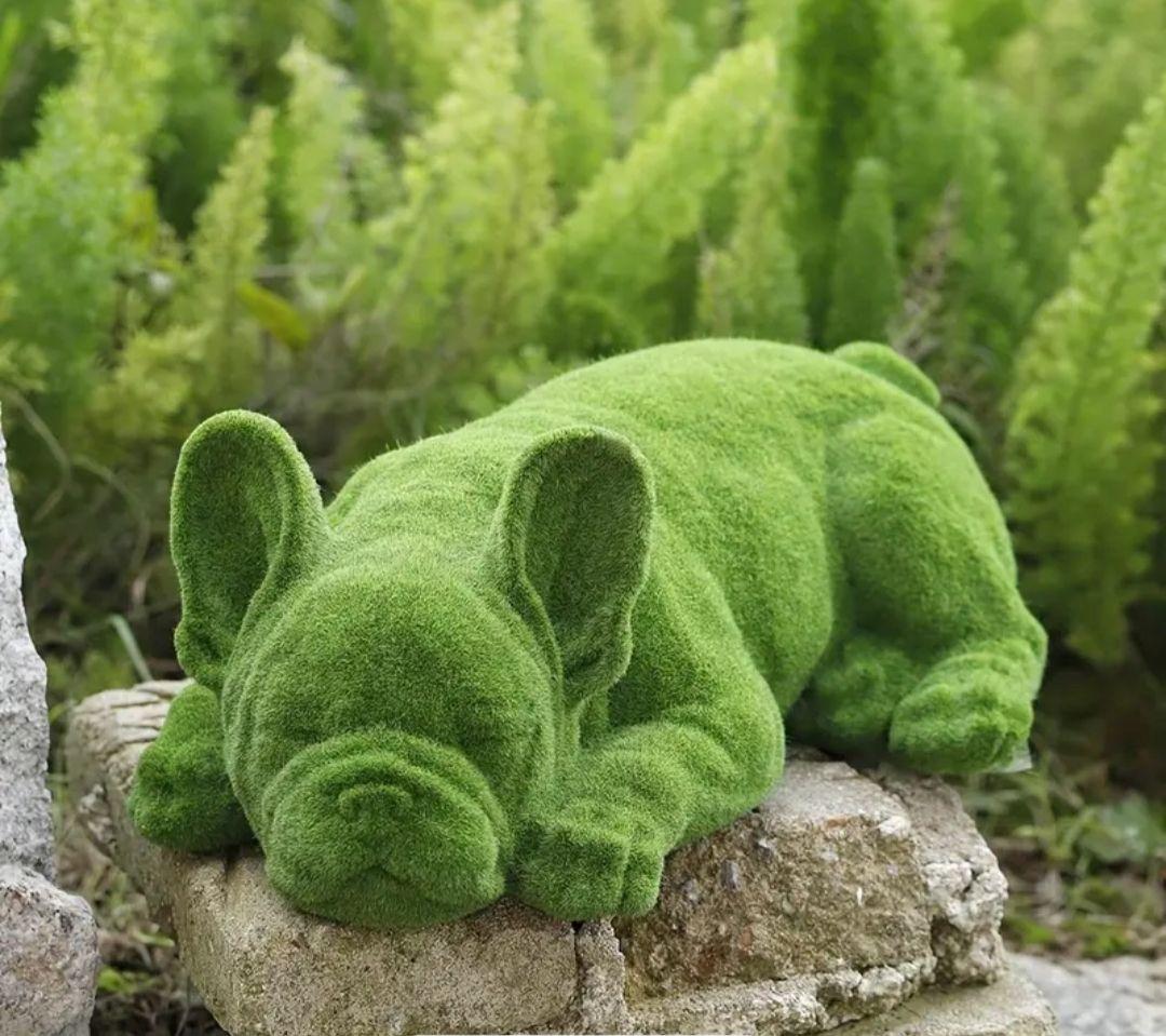 フレンチブルドッグ フェイクグリーン 約34cm