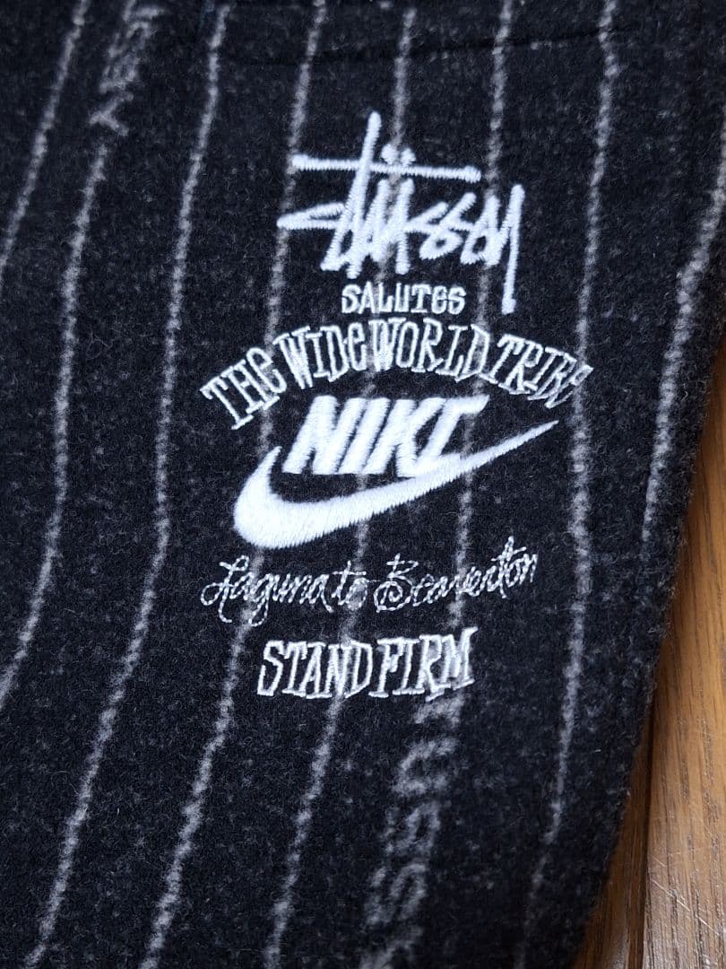 最終値下げ Nike Stussy Stripe Wool Pants BLK