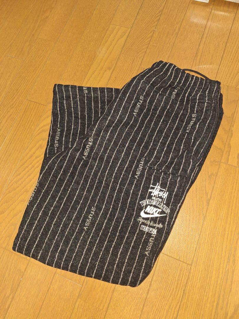 最終値下げ Nike Stussy Stripe Wool Pants BLK