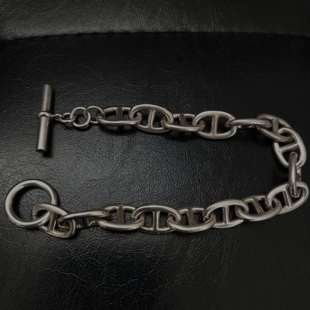 90年代ヴィンテージシルバー925ブレスレット16コマシェーヌダンクル好きに