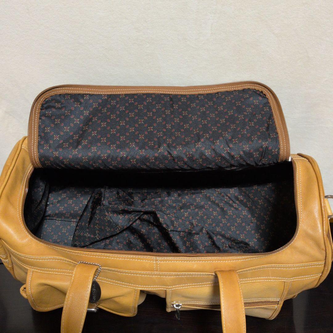 David King Bostonベージュレザーゴルフバッグ