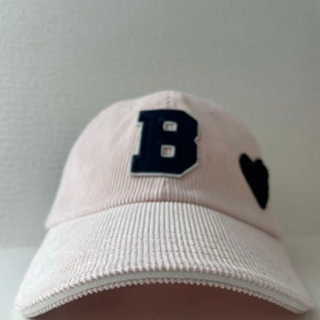 BIBIY コーデュロイ ベースボールキャップ ポップアップ限定ピンク