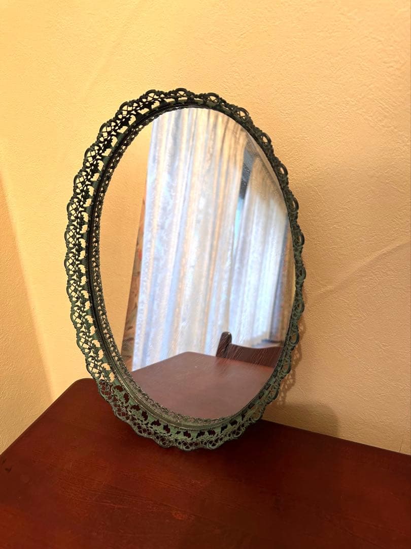 ヴィンテージ ミラー アンティーク 楕円 クラシック