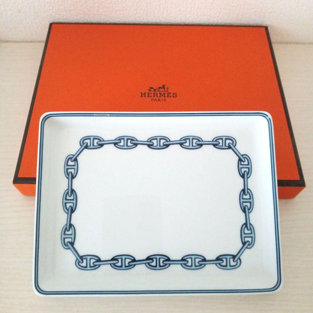 エルメス シェーヌダンクル チェーン 角皿 スクエアプレート
