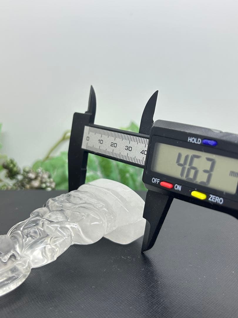 天然石水晶　観音菩薩様置物　No.2334