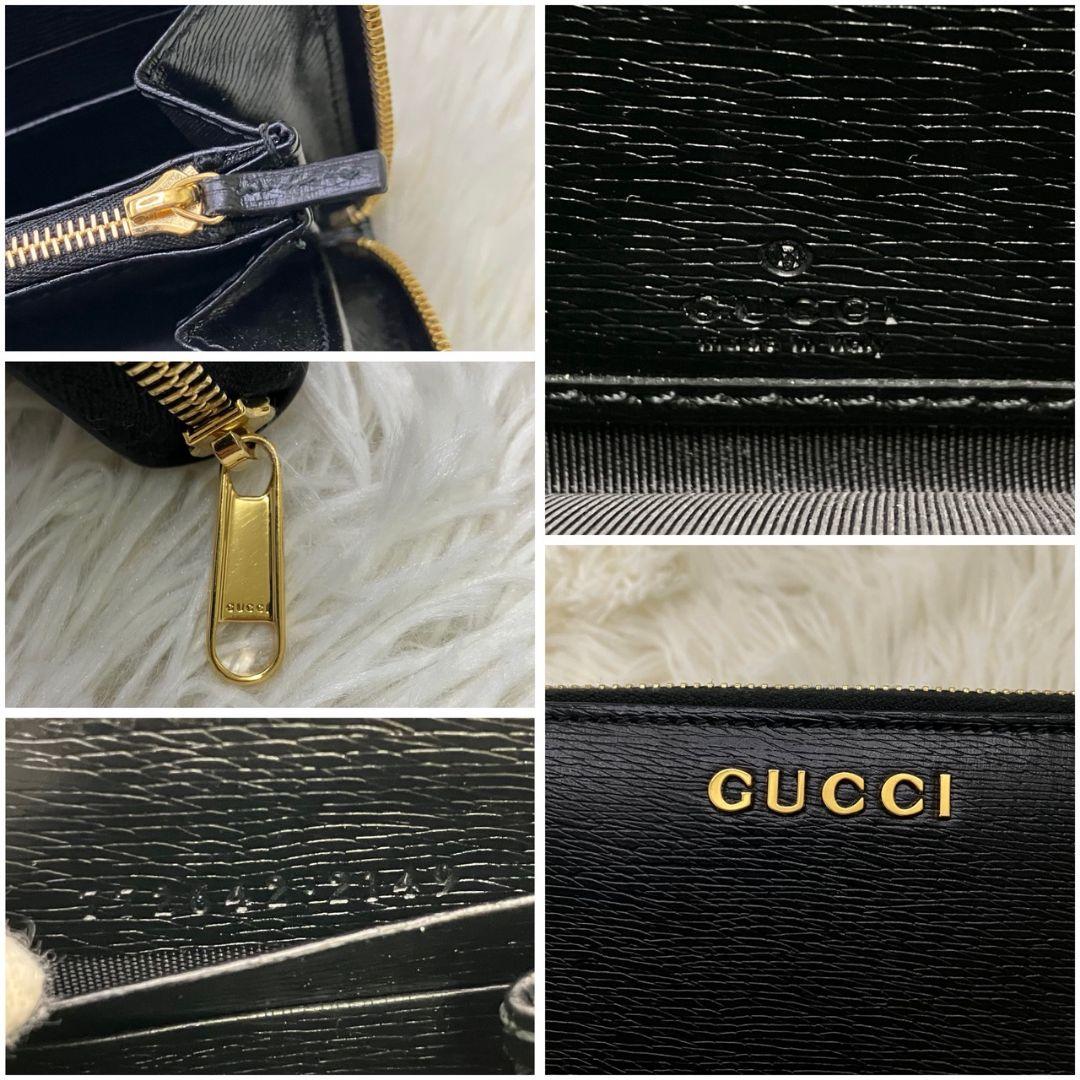 【ニコイチ様】現行　GUCCI スクリプト　ジップアラウンドウォレット