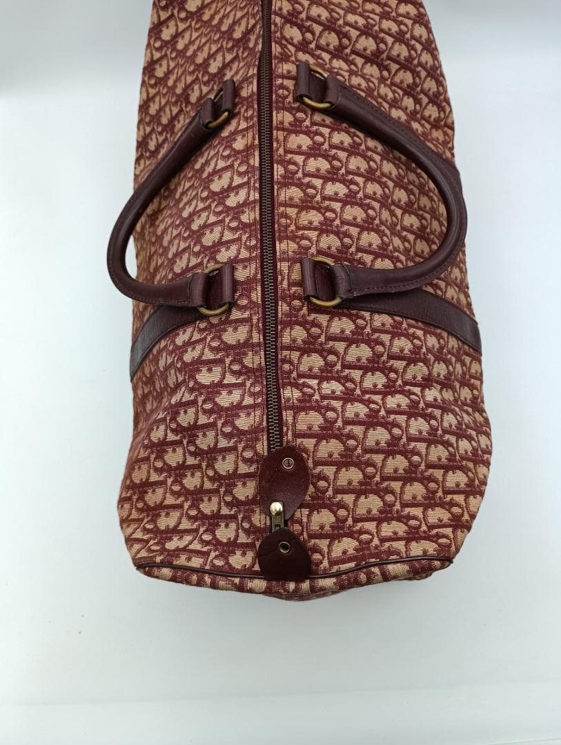 ディオール　トロッター　ボストンバッグ　赤　ヴィンテージ　ECLAIR