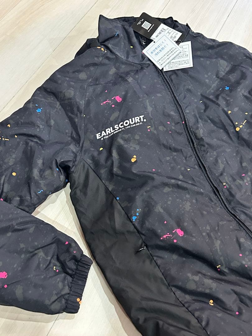 earlscourt 撥水加工 ブラック 中綿ウェア上下セット Sサイズ