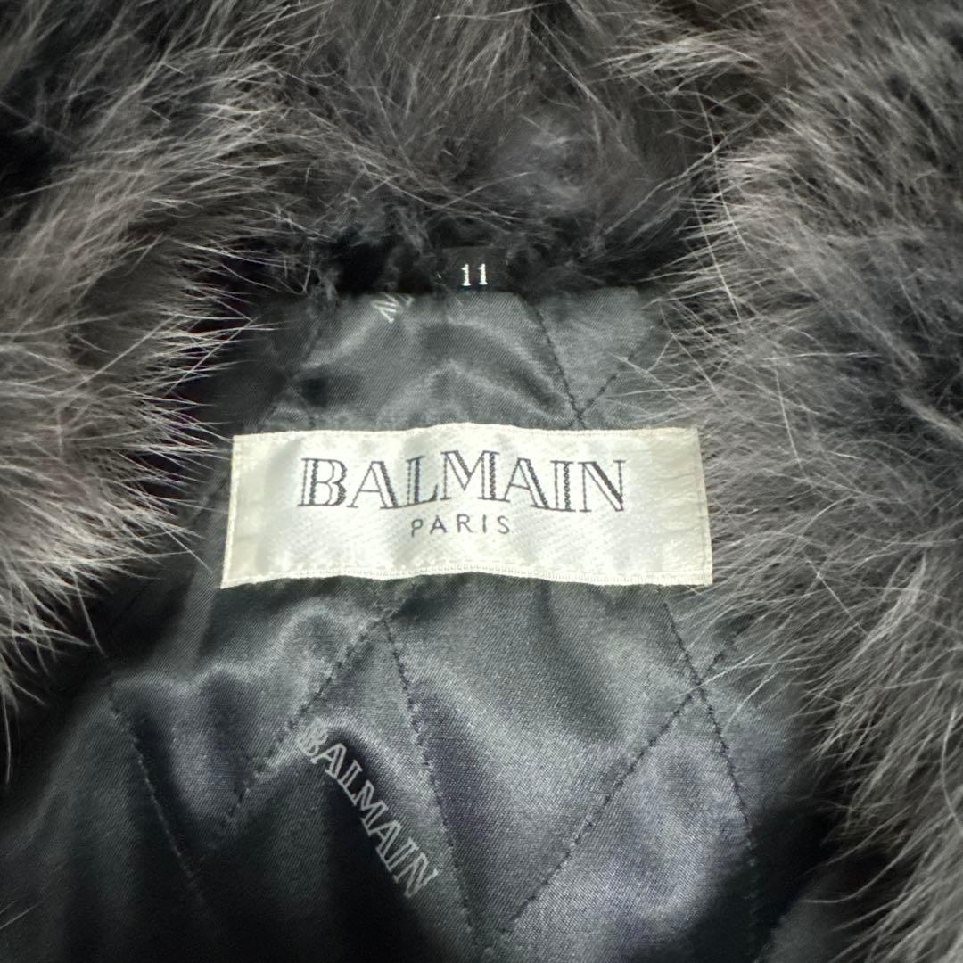 BALMAIN ラムレザー　フォックスファー　ジャケット