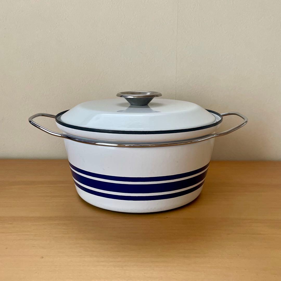 【美品】キャサリンホルム　琺瑯　両手鍋