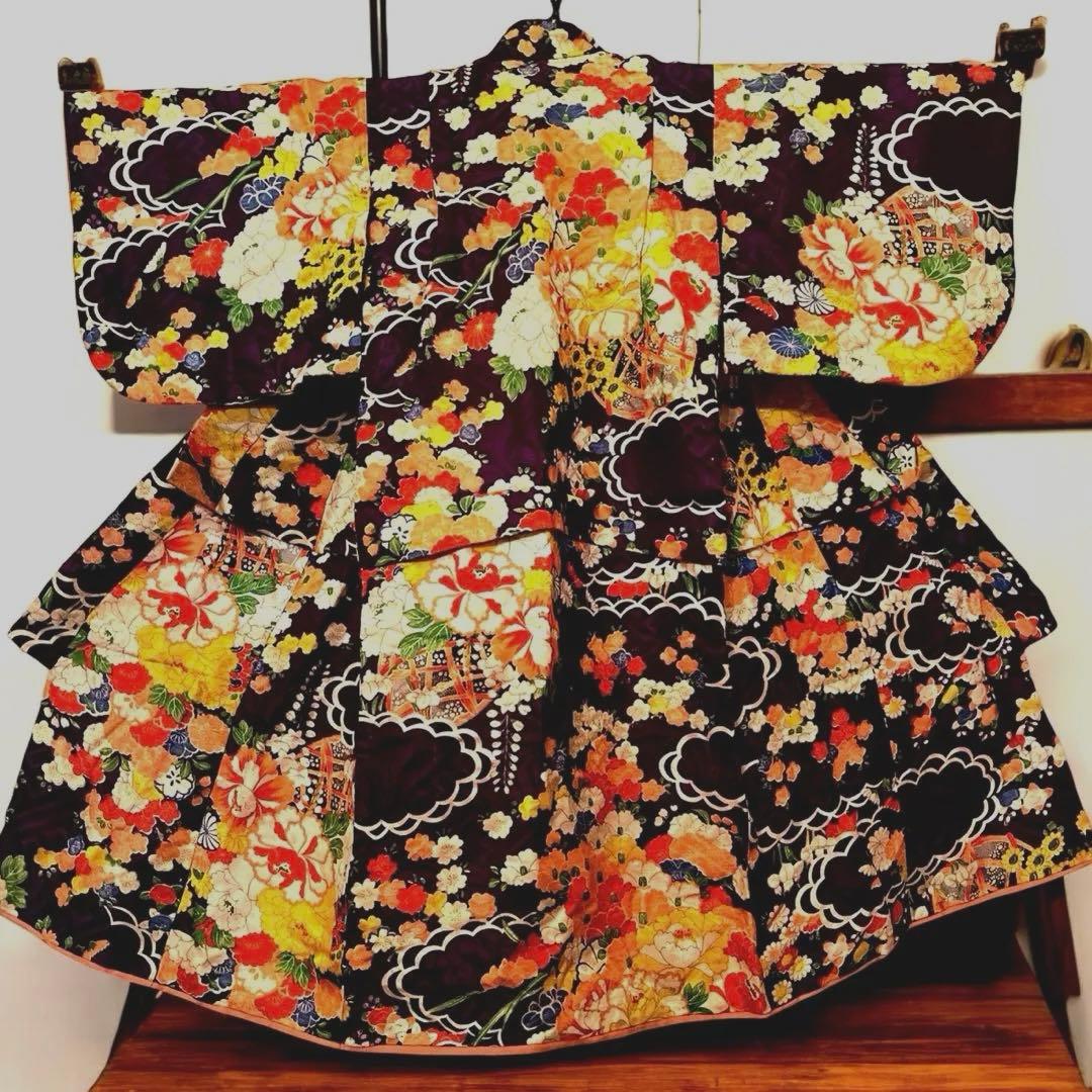 大正ロマン　アンティーク　七五三用着物