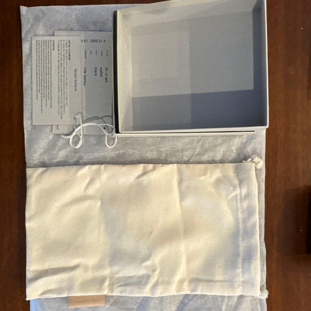 Hender Scheme 二つ折り財布 黒　付属品完備