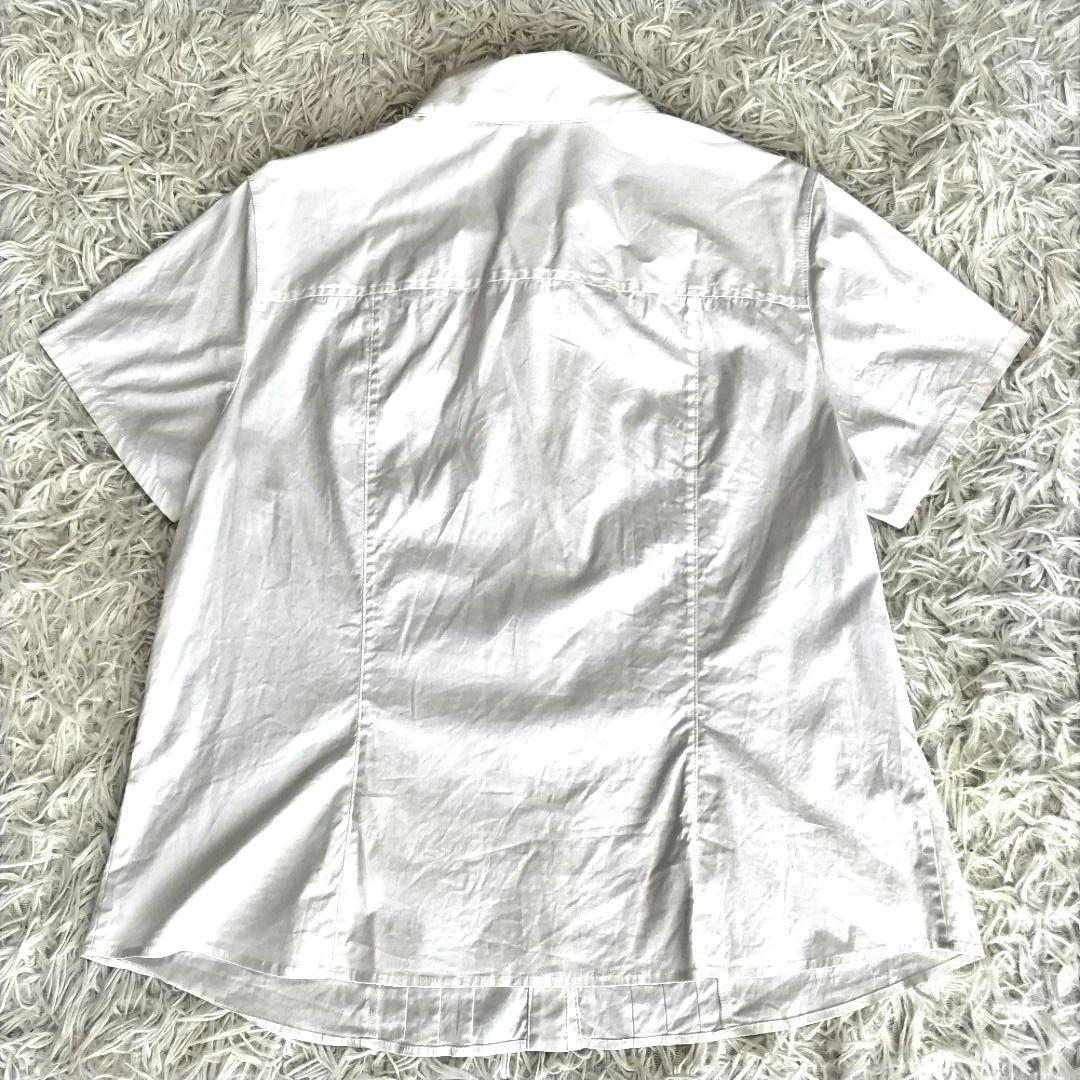 タグ付き　バーバリーロンドン　半袖シャツ　ノバチェック　フリル　ホース刺繍