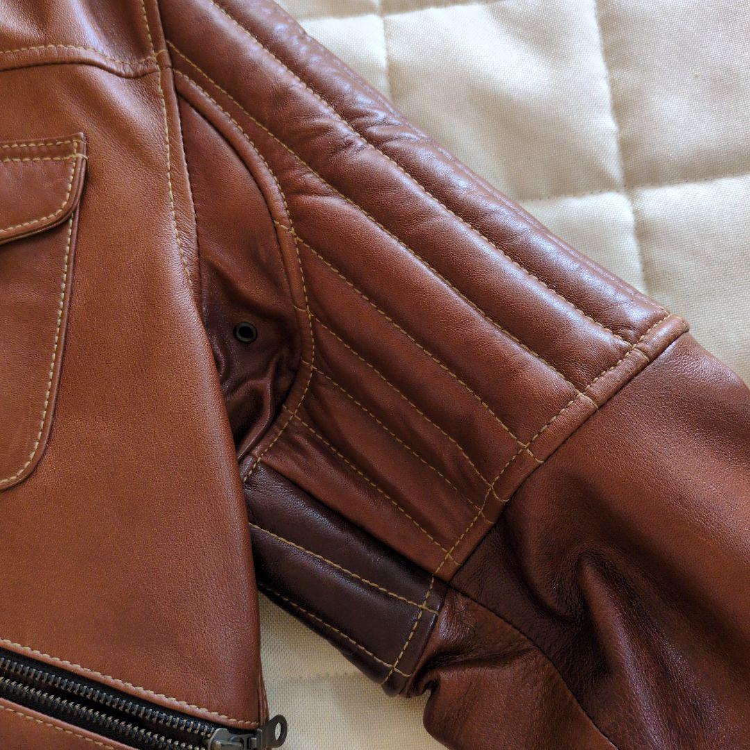 DEGNER CLASSIC BRAND ブラウンレザーライダースジャケット