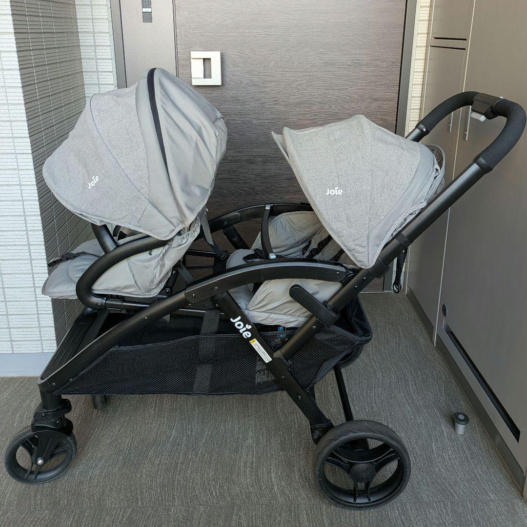 Joie 二人乗りベビーカー エヴァライトデュオ グレー