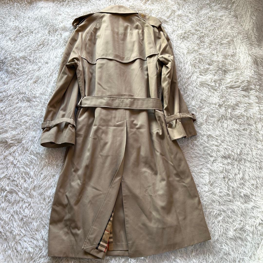 【希少L 美品】バーバリー　トレンチコート　ベルト付き　ベージュ　メンズ　48
