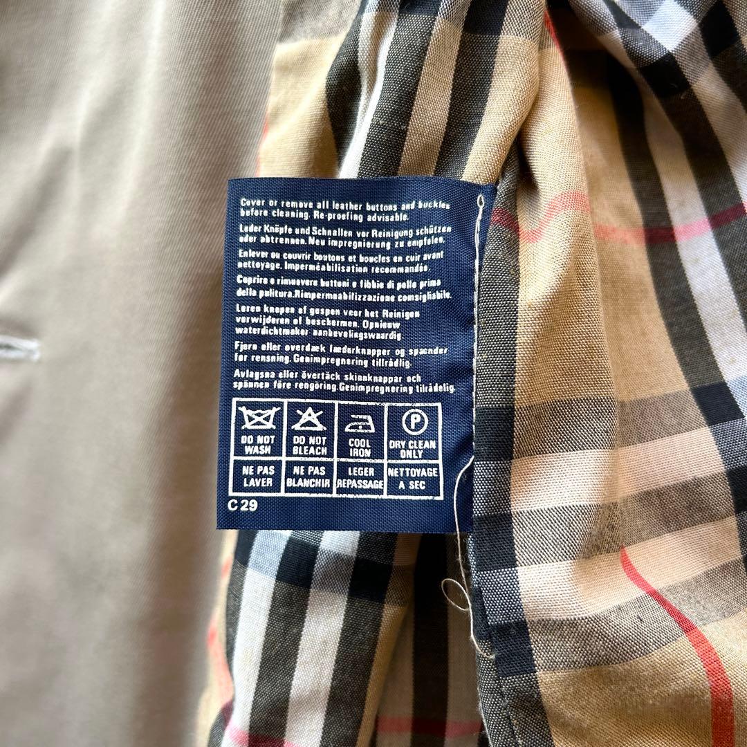 【希少L 美品】バーバリー　トレンチコート　ベルト付き　ベージュ　メンズ　48