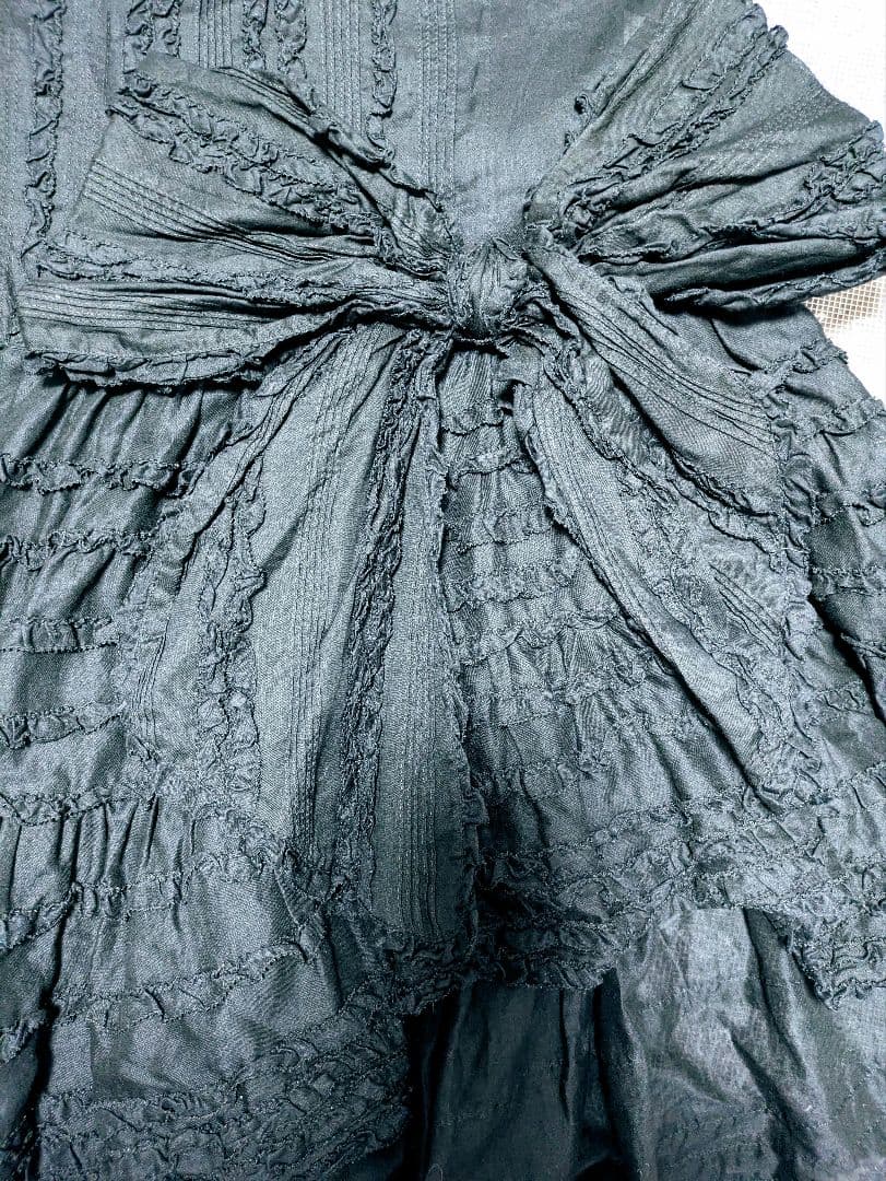 PINKHOUSE 綿ローン ティアードサッシュリボン オーバードレス