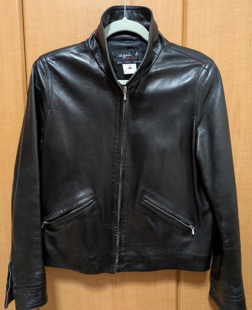 agnes b SPECIAL レザージャケット レディース　サイズ３