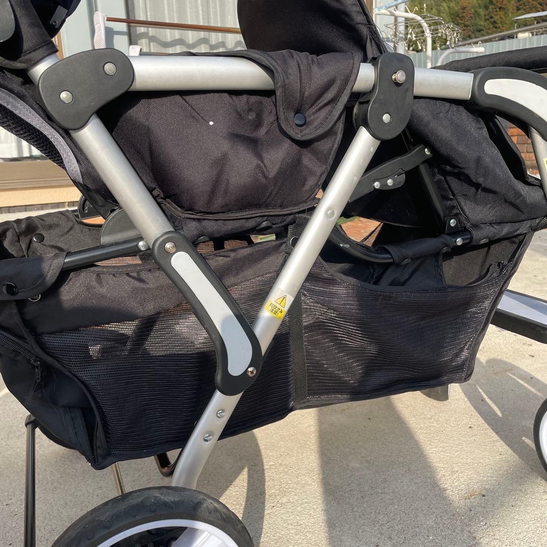 日本育児 ベビーカー ツインプラム 2人乗り縦型 年子 双子