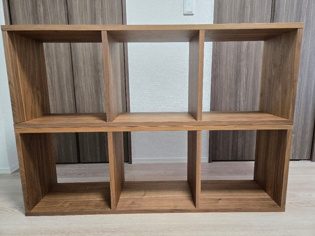 無印良品 スタッキングシェルフ3段×2列＋3段用側板(天板仕様穴非貫通タイプ)