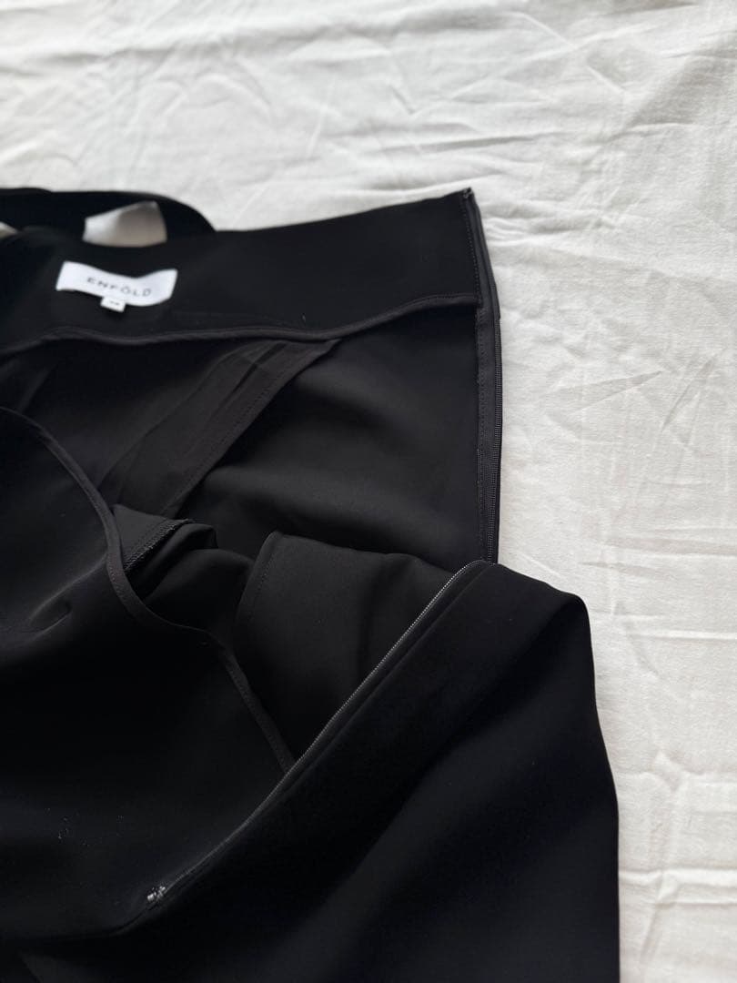 ENFOLD エンフォルド ダブルサテン サルエルサロペット 38