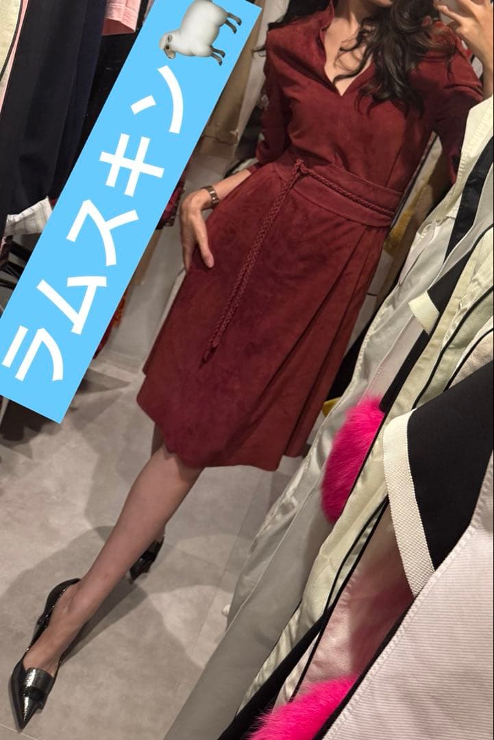 ラムスキン　ワンピ　試着のみ