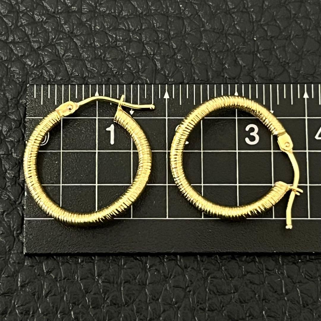 (C020502)750 K18 YG フープピアス アクセサリー レディース