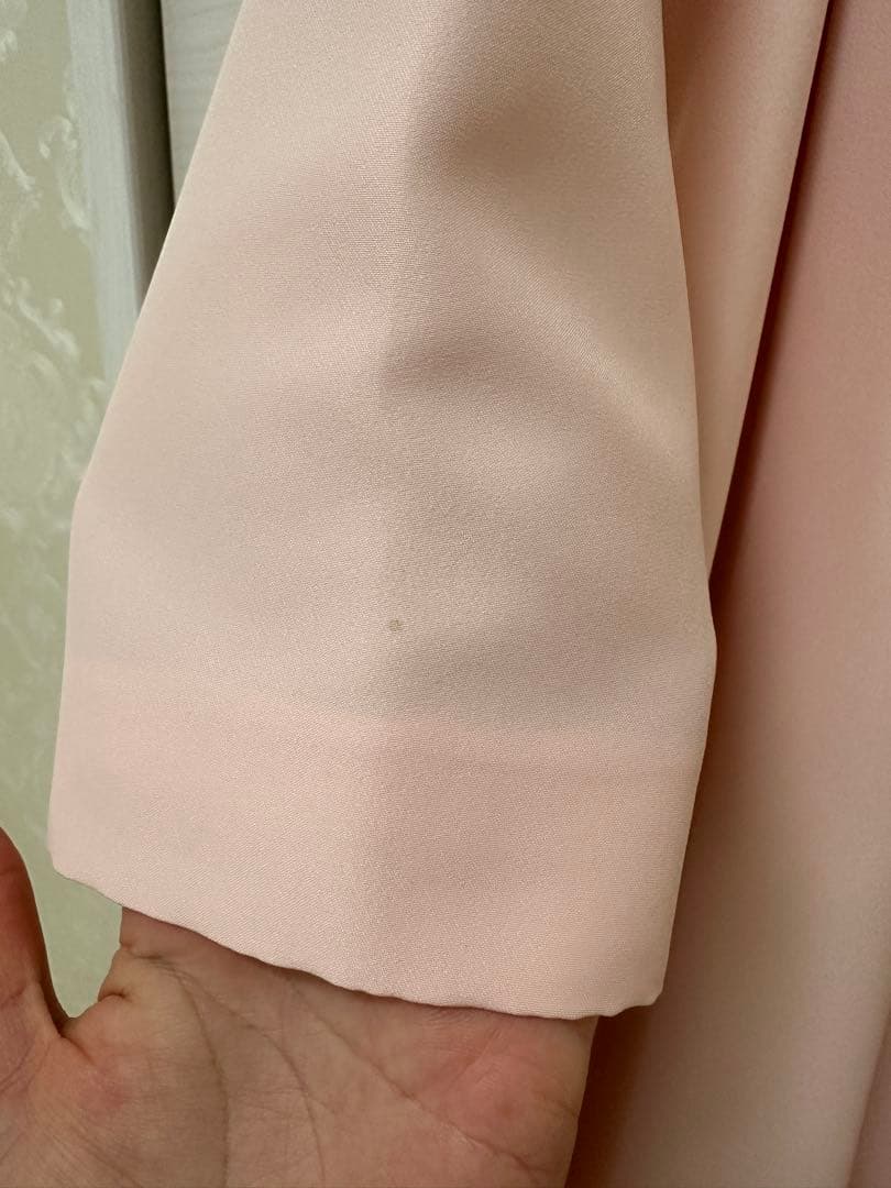 ヨーコチャンYOKOCHANベルト付きピンクロングコート