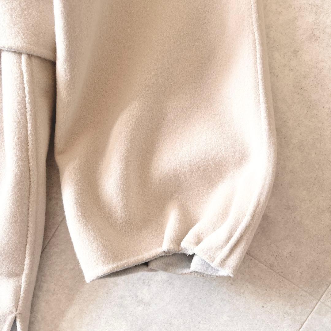 カシミア✨️10,5万 アドーア 2TONE ノーカラーリバーシブルリバーコート