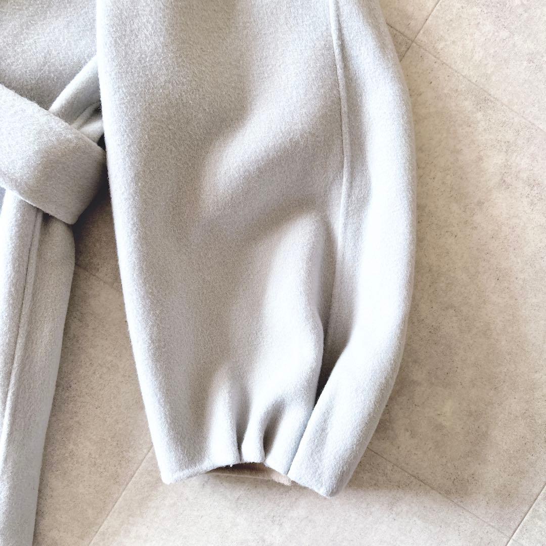 カシミア✨️10,5万 アドーア 2TONE ノーカラーリバーシブルリバーコート