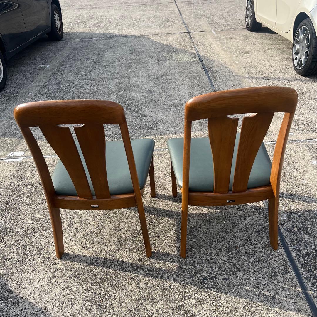 ①美品・2脚セット☆マルニ木工／地中海シリーズ／ダイニングチェア