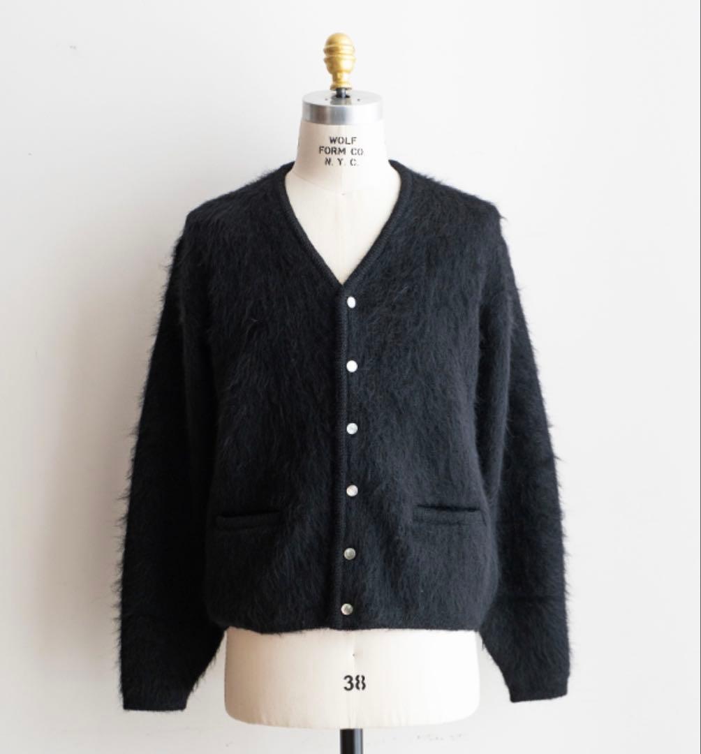 新品　a.r.p.モヘアカーディガン　pure Black