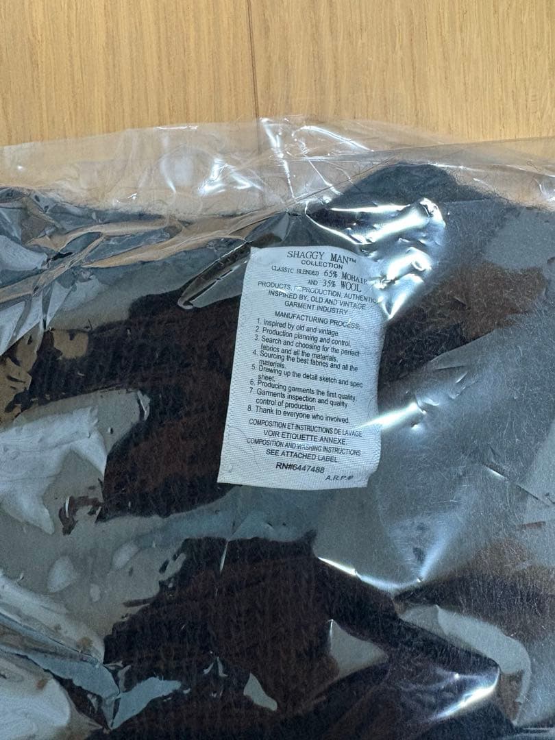 新品　a.r.p.モヘアカーディガン　pure Black