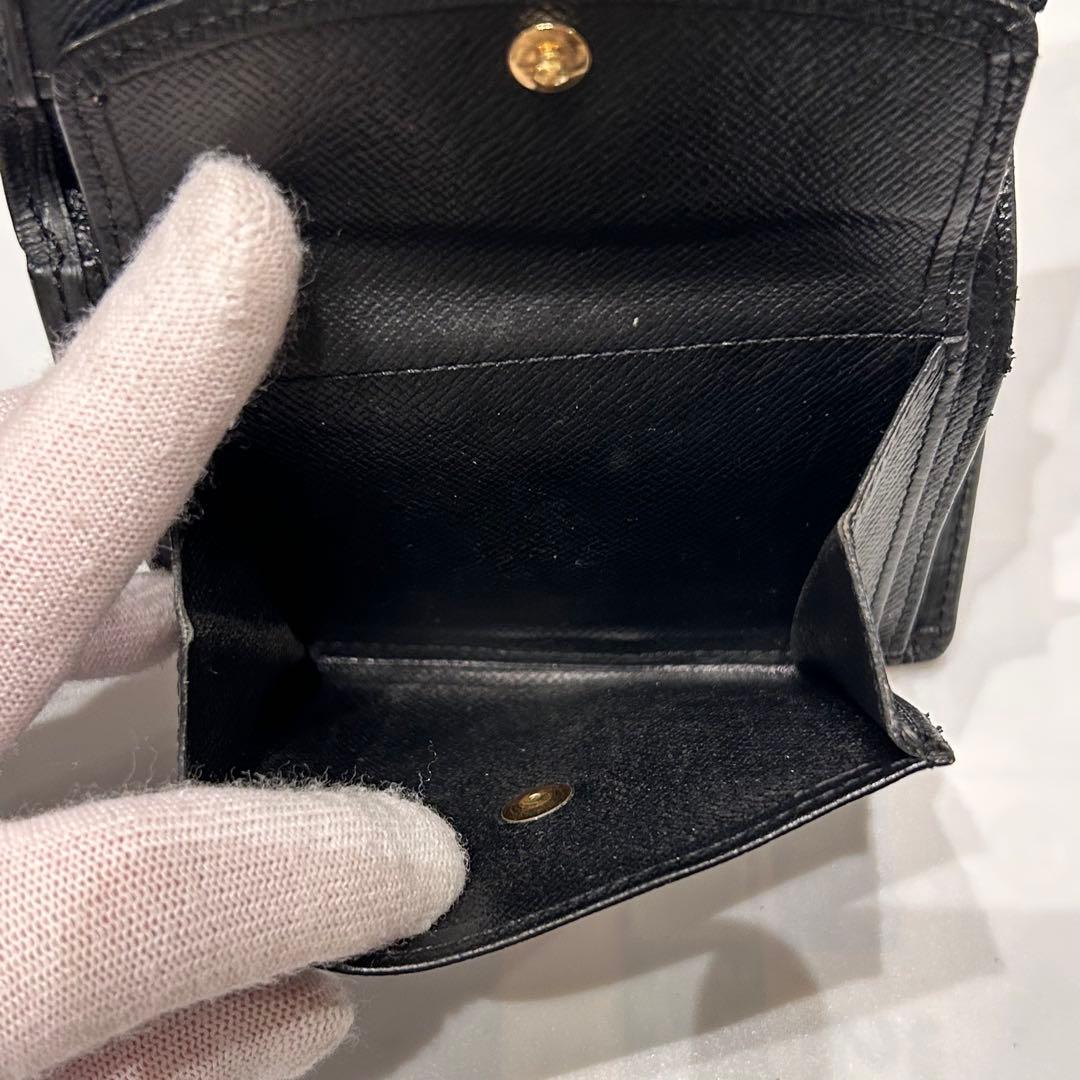 【極美品】ルイヴィトン エピ ポルトビエ コンパクト 二つ折り 財布 ノワール