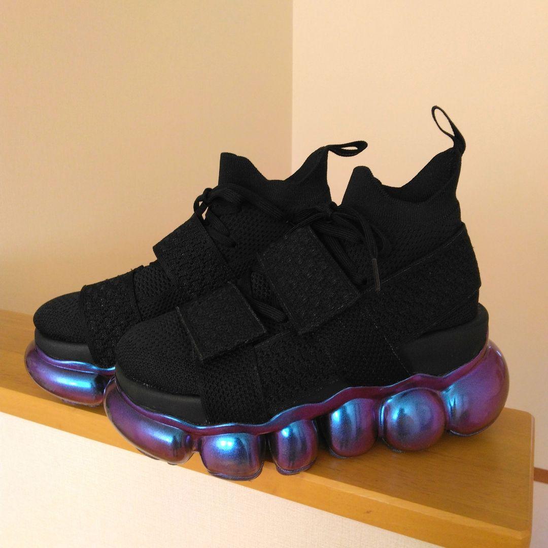 【美品】ミキオサカベ 厚底スニーカー 25cm オーロラソール 保存袋タグ付き