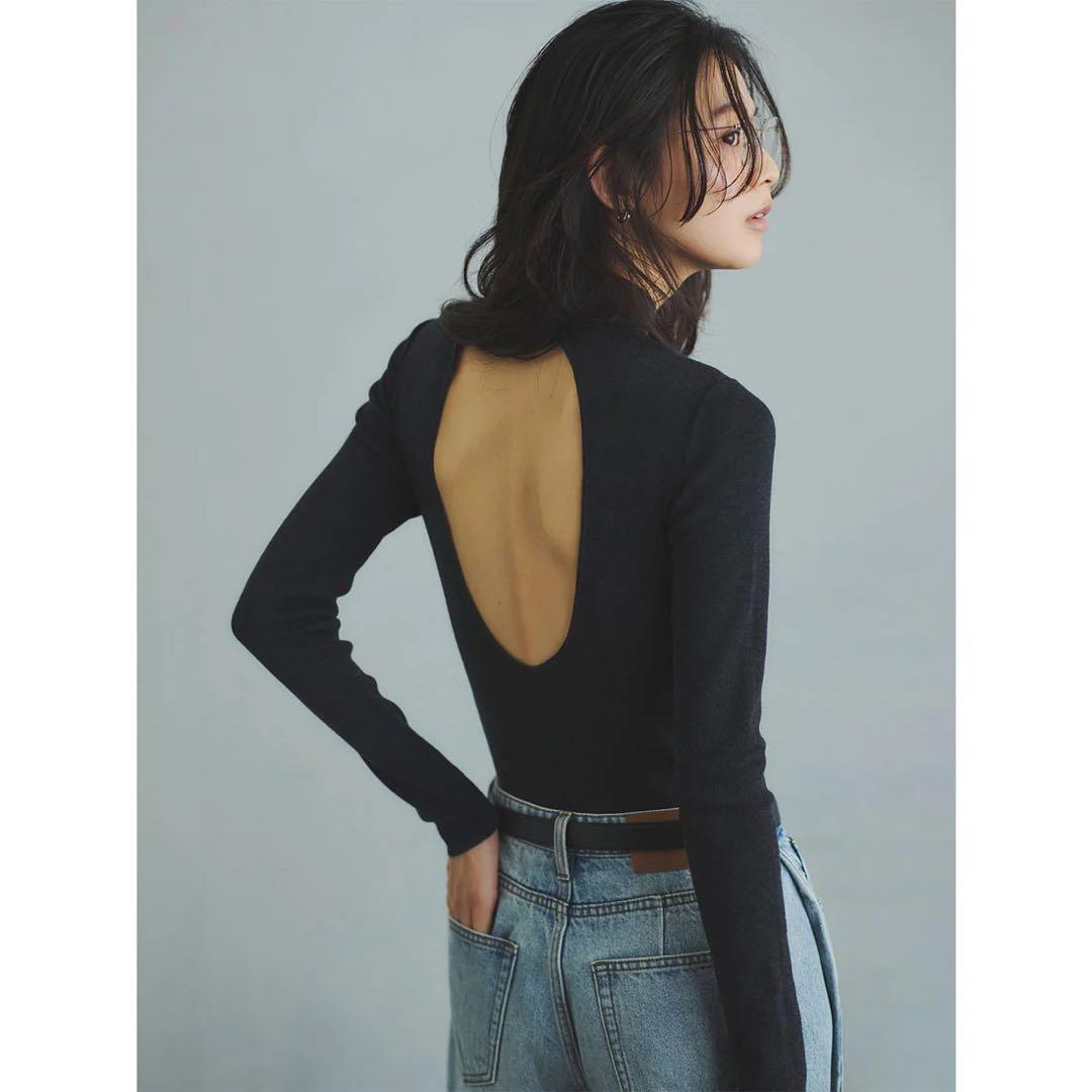 【新品】バックオープンニットボディスーツ