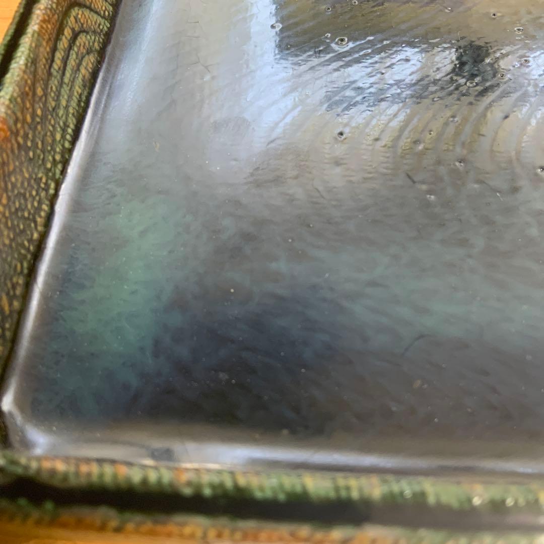 ￼22,000円　金谷ホテル創業150周年記念　益子焼　織部　角皿　限定品