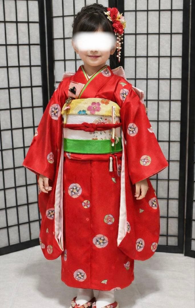 七五三　正絹着物セット　7歳　手縫いお誂え　高級品