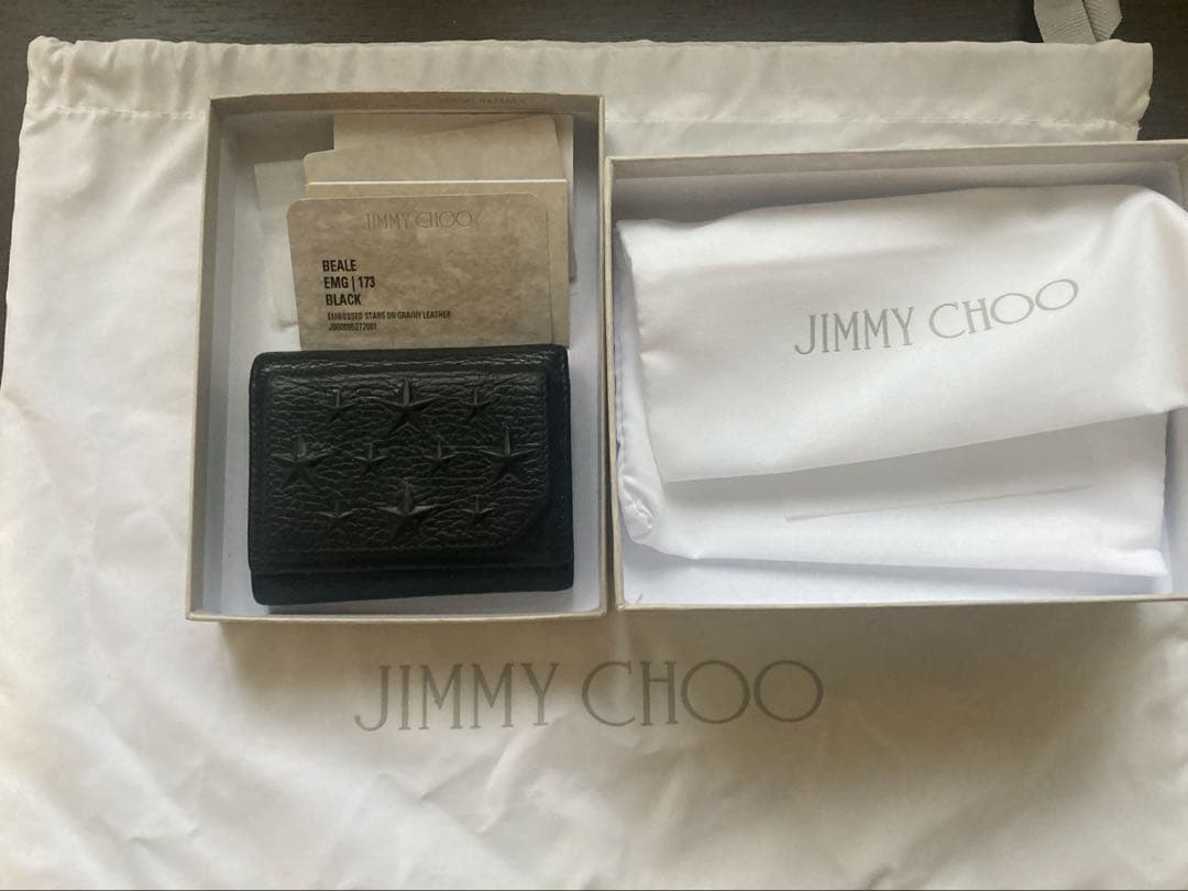 JIMMY CHOO ブラック 3つ折り財布