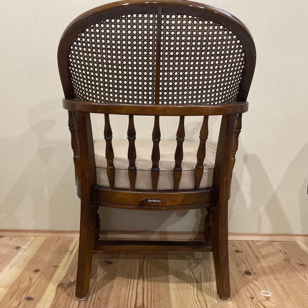 ② 【希少品】 オールド カリモク karimoku アームチェア　ラタン