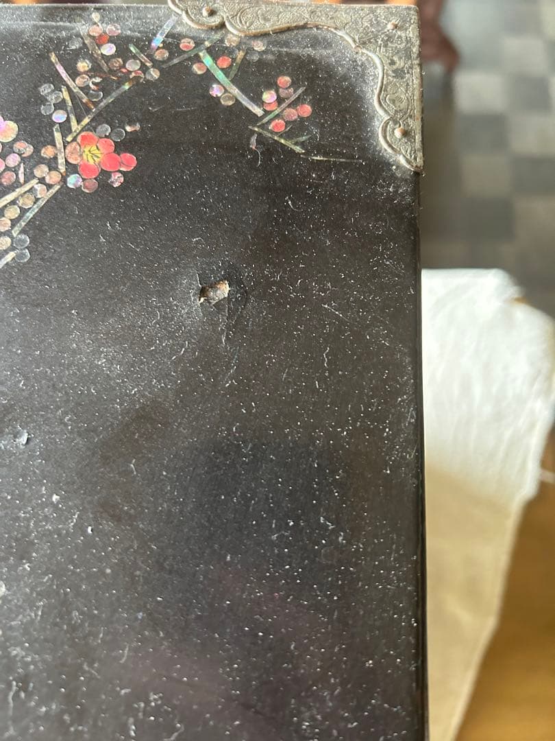 ② 螺鈿細工　小箪笥　アンティーク　難あり